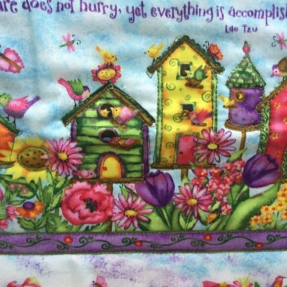 NWT. Hand Crafted Runner/Wall Hanging Garden Scene - Picture 4 of 8